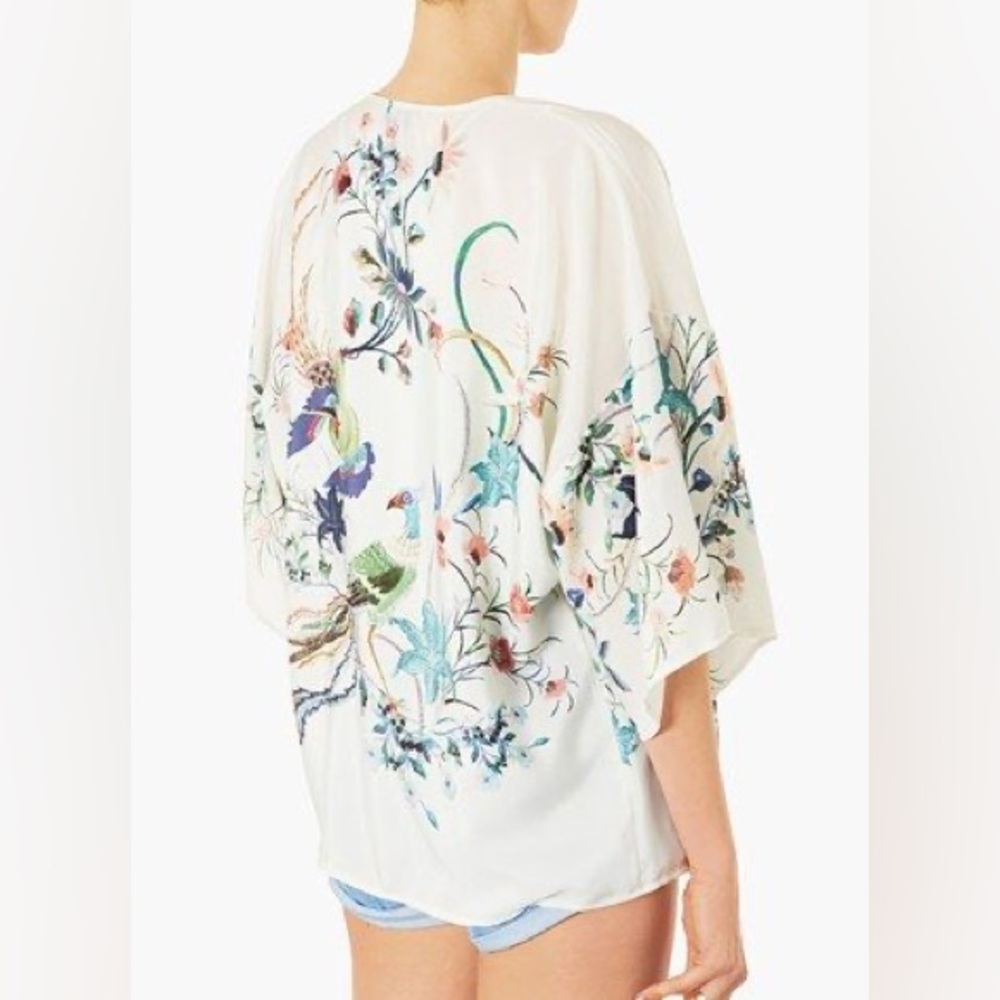 Lovelygirl Asian Inspired Print Kimono Cardigan NWOT